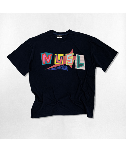 NOTUSUAL(ノットユージュアル)の「グリッドフォントオーバーサイズ半袖Tシャツ4色(Tシャツ/カットソー・レディース・ホワイト×グレー/ブラック/ネイビー/ホワイト・SMALL/MEDIUM/LARGE/X-LARGE)」の4枚目の写真