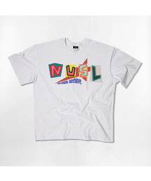 NOTUSUAL（ノットユージュアル）の「グリッドフォントオーバーサイズ半袖Tシャツ4色（Tシャツ/カットソー）」