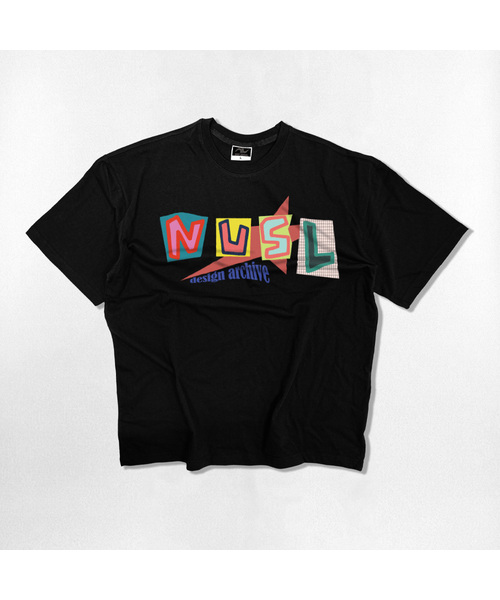 NOTUSUAL(ノットユージュアル)の「グリッドフォントオーバーサイズ半袖Tシャツ4色(Tシャツ/カットソー・レディース・ホワイト×グレー/ブラック/ネイビー/ホワイト・SMALL/MEDIUM/LARGE/X-LARGE)」の3枚目の写真