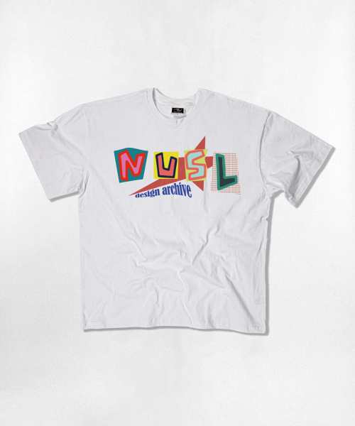 NOTUSUAL(ノットユージュアル)の「グリッドフォントオーバーサイズ半袖Tシャツ4色(Tシャツ/カットソー・レディース・ホワイト×グレー/ブラック/ネイビー/ホワイト・SMALL/MEDIUM/LARGE/X-LARGE)」の6枚目の写真