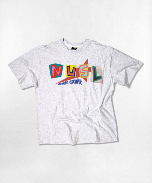 NOTUSUAL(ノットユージュアル)の「グリッドフォントオーバーサイズ半袖Tシャツ4色(Tシャツ/カットソー・レディース・ホワイト×グレー/ブラック/ネイビー/ホワイト・SMALL/MEDIUM/LARGE/X-LARGE)」の7枚目の写真