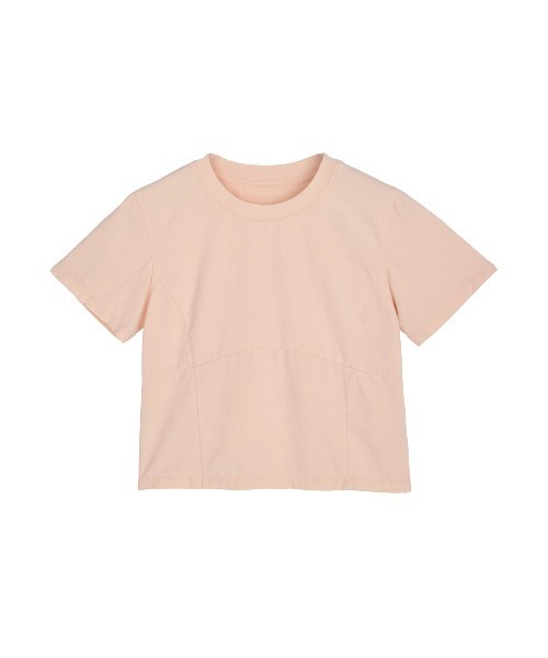 ELCHELE（エルチェレ）の「PIGMENT CROPPED TEE（Tシャツ/カットソー・レディース・コーラル/スミクロ/ブラウン/オフホワイト・FREE）」の12枚目の写真