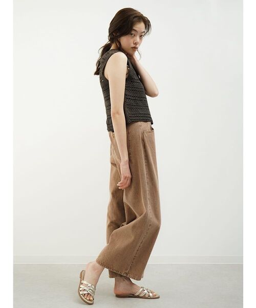 FIKA.（フィーカ）の「Craft knit gilet（ベスト・レディース・ベージュ/チャコール・MEDIUM）」の19枚目の写真