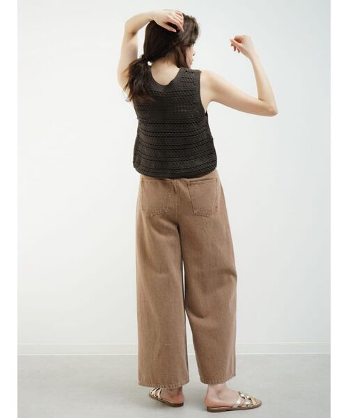 FIKA.（フィーカ）の「Craft knit gilet（ベスト・レディース・ベージュ/チャコール・MEDIUM）」の20枚目の写真