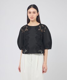 EPOCA（エポカ）の「カットレースコンビ タックスリーブブラウス（シャツ/ブラウス）」