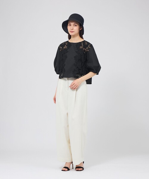 EPOCA(エポカ)の「カットレースコンビ タックスリーブブラウス(シャツ/ブラウス・レディース・ブラック/グリーン系その他/ホワイト・40)」の7枚目の写真