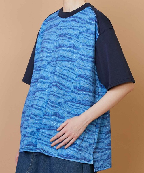 FRAPBOIS(フラボア)の「サンディーウェーブT(Tシャツ/カットソー・レディース・ブラック/ネイビー・2/1)」の6枚目の写真