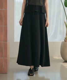 smooth flare minimal long skirt /スムースフレアミニマルロングスカート