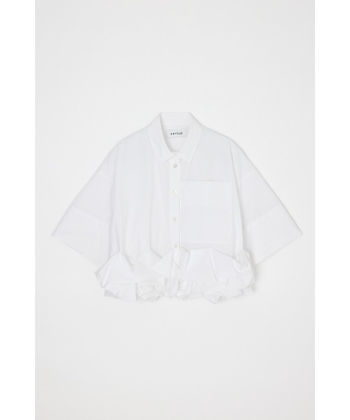 ENFOLD(エンフォルド)の「ROLL-UP DRAPE SHIRT(シャツ/ブラウス・レディース・ホワイト/ブラック/ライトブルー・38)」の1枚目の写真