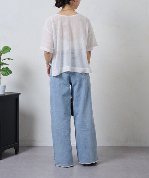 Jena espace merveilleux（ジェナ　エスパスメルヴェイユ）の「ストレッチワイドデニムパンツ（その他パンツ・レディース・ブルー系その他/ネイビー・FREE）」の12枚目の写真