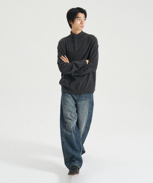SLOWACID（スローアシッド）の「ハイネックプルオーバーニット[チャコール]（ニット/セーター・レディース・その他・SMALL/MEDIUM/LARGE）」の4枚目の写真