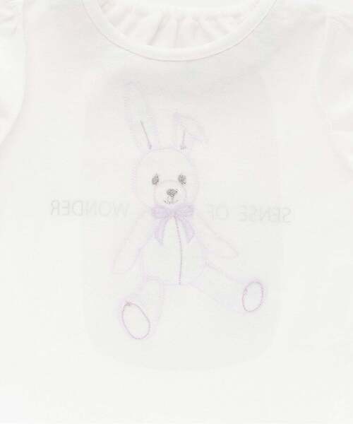 sense of wonder(センスオブワンダー)の「リバティウサクマアップリケベビースーツ(ロンパース・キッズ・ホワイト系/ピンク・70-80cm)」の7枚目の写真