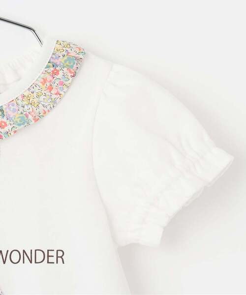 sense of wonder(センスオブワンダー)の「リバティウサクマアップリケベビースーツ(ロンパース・キッズ・ホワイト系/ピンク・70-80cm)」の8枚目の写真