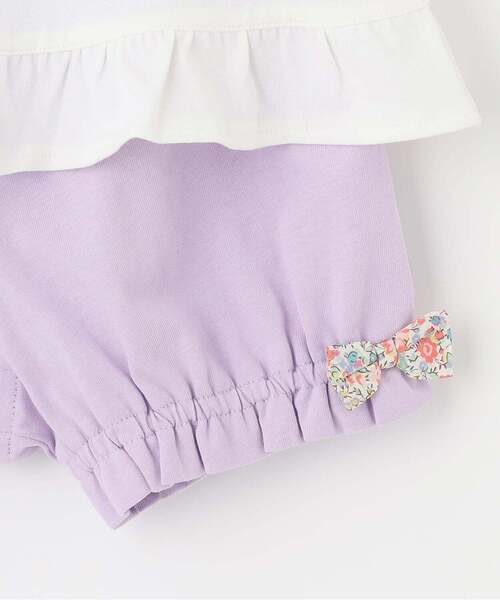 sense of wonder(センスオブワンダー)の「リバティウサクマアップリケベビースーツ(ロンパース・キッズ・ホワイト系/ピンク・70-80cm)」の11枚目の写真