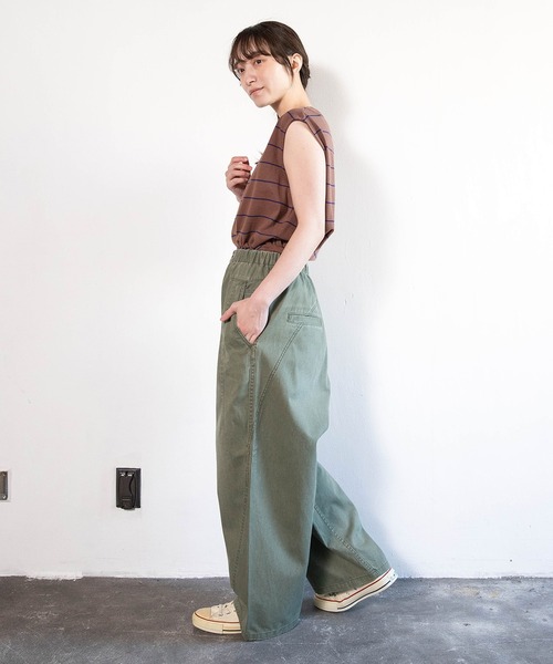 URCH RNA(アーチ アールエヌエー)の「R4447 ヴィンテージカラーのビストロパンツ(その他パンツ・レディース・オリーブ/ピンク/グレー・FREE)」の16枚目の写真