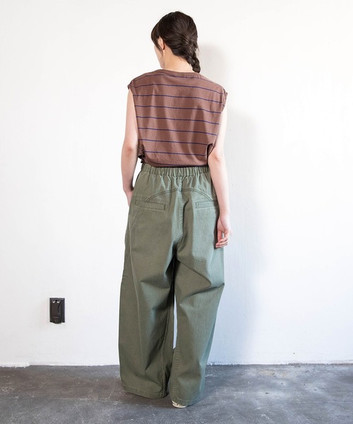 URCH RNA(アーチ アールエヌエー)の「R4447 ヴィンテージカラーのビストロパンツ(その他パンツ・レディース・オリーブ/ピンク/グレー・FREE)」の17枚目の写真