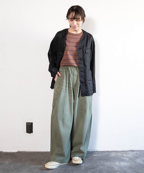 URCH RNA(アーチ アールエヌエー)の「R4447 ヴィンテージカラーのビストロパンツ(その他パンツ・レディース・オリーブ/ピンク/グレー・FREE)」の14枚目の写真