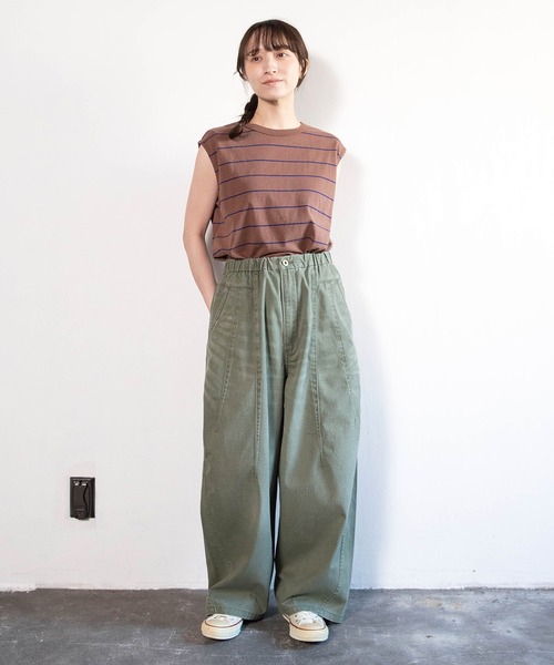 URCH RNA(アーチ アールエヌエー)の「R4447 ヴィンテージカラーのビストロパンツ(その他パンツ・レディース・オリーブ/ピンク/グレー・FREE)」の15枚目の写真