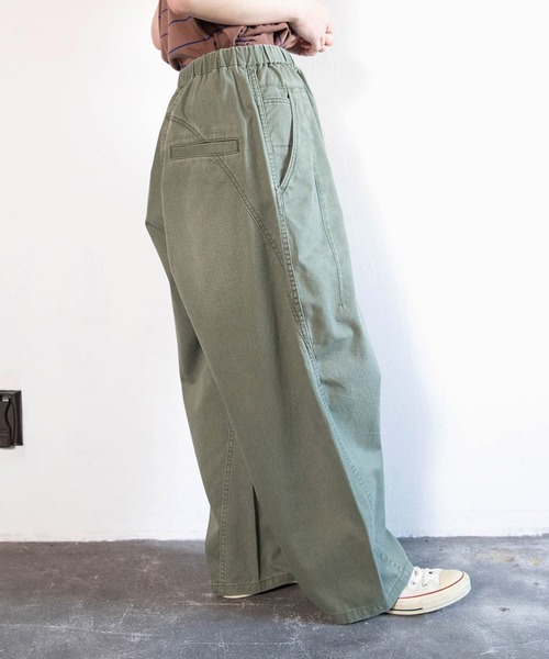 URCH RNA(アーチ アールエヌエー)の「R4447 ヴィンテージカラーのビストロパンツ(その他パンツ・レディース・オリーブ/ピンク/グレー・FREE)」の5枚目の写真