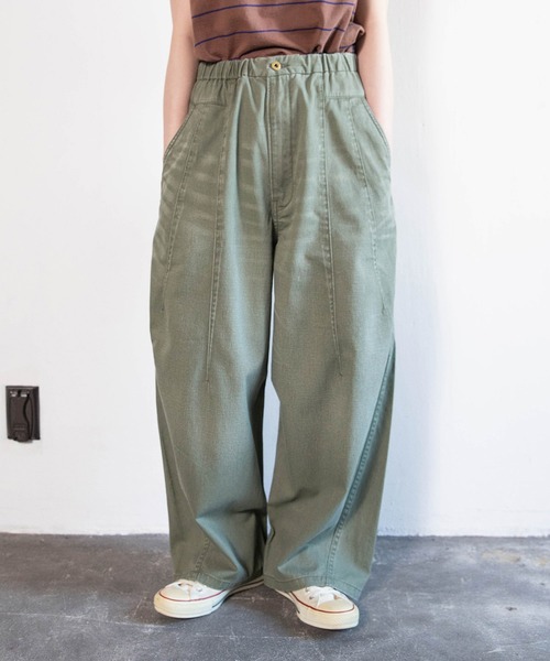 URCH RNA(アーチ アールエヌエー)の「R4447 ヴィンテージカラーのビストロパンツ(その他パンツ・レディース・オリーブ/ピンク/グレー・FREE)」の4枚目の写真