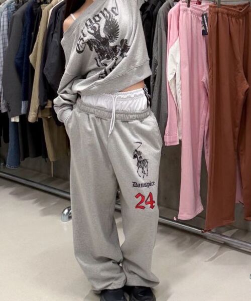 DAUSPICE（ディーオスピス）の「(DUC) BB Waist Low-Rise Sweatpants Gray（スウェットパンツ・レディース・ライトグレー・MEDIUM/LARGE）」の11枚目の写真