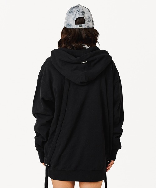 BEEDEN（ビーデン）の「SCULPTED SHIRRING HOODIE（パーカー・レディース・ホワイト/ブラック/グレー/レッド・FREE）」の10枚目の写真