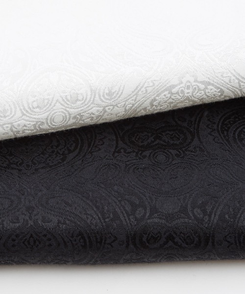 Crownor（クラウノアー）の「ペイズリー柄 半袖ジップシャツ（シャツ/ブラウス・メンズ・ブラック/ホワイト・LARGE/MEDIUM）」の13枚目の写真
