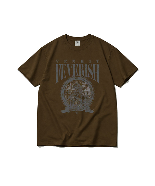 VENHIT（ベンヒット）の「FEVERISH クールコットン 半袖Tシャツ（Tシャツ/カットソー・レディース・クリーム/カーキ/ブラック/ホワイト/ブラウン/バーガンディー・SMALL/MEDIUM/LARGE/X-LARGE）」の3枚目の写真