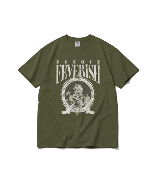 VENHIT（ベンヒット）の「FEVERISH クールコットン 半袖Tシャツ（Tシャツ/カットソー・レディース・クリーム/カーキ/ブラック/ホワイト/ブラウン/バーガンディー・SMALL/MEDIUM/LARGE/X-LARGE）」の5枚目の写真