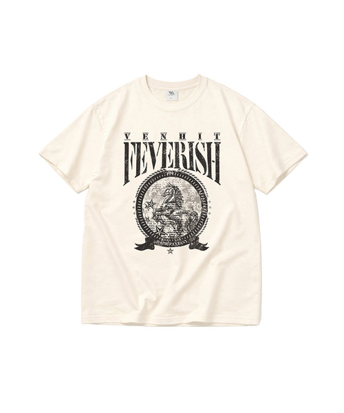VENHIT（ベンヒット）の「FEVERISH クールコットン 半袖Tシャツ（Tシャツ/カットソー・レディース・クリーム/カーキ/ブラック/ホワイト/ブラウン/バーガンディー・SMALL/MEDIUM/LARGE/X-LARGE）」の4枚目の写真