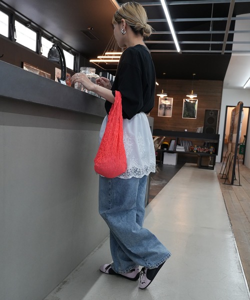 Kotoe（コトエ）の「コンパクト くしゅくしゅバッグ（トートバッグ・レディース・ダークグレー/パープル/ブラック/ベージュ/コーラル/ライトグリーン・FREE）」の14枚目の写真