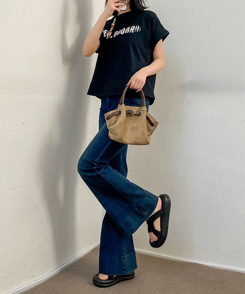 Miniministore(ミニミニストア)の「ミュールサンダル クロスベルト 美脚 夏(サンダル・レディース・ブラック/オフホワイト・S/M/L)」の15枚目の写真