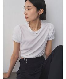 【洗える】ツイストテレコTシャツ