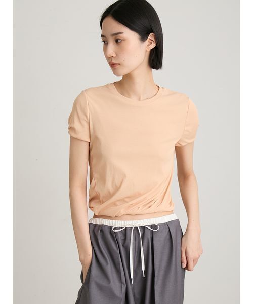 MIESROHE ミースロエ　シアーベロアコンパクトT ブラウン MIESROHE｜ミースロエのTシャツ/カットソー通販 - ZOZOTOWN