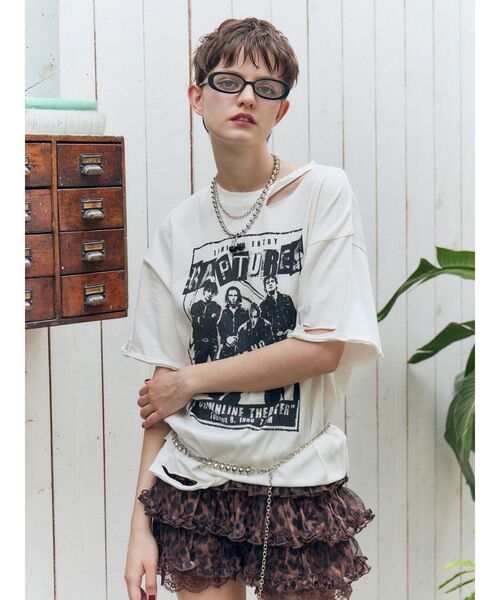 jouetie（ジュエティ）の「グランジダメージTシャツ（Tシャツ/カットソー・レディース・レッド/ブラック/オフホワイト・FREE）」の20枚目の写真
