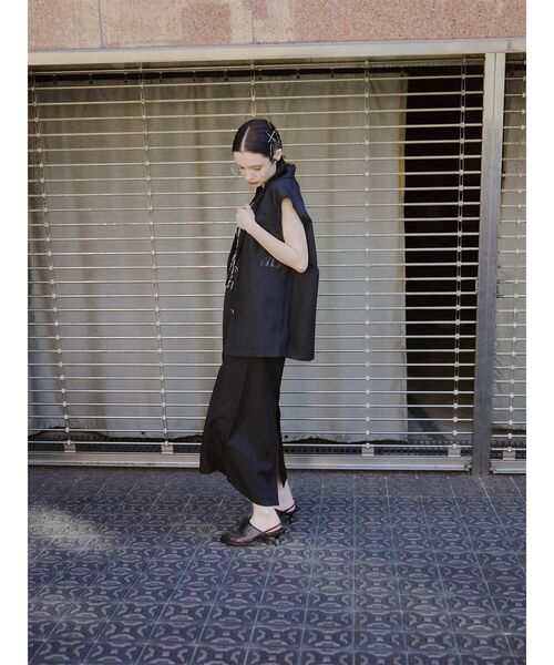 :ETHROF(イーサオブ)の「JACQUARD BUSTIRE SET DRESS(ワンピース・レディース・ブラック・MEDIUM)」の5枚目の写真