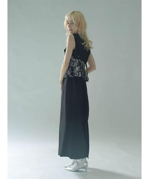 :ETHROF(イーサオブ)の「JACQUARD BUSTIRE SET DRESS(ワンピース・レディース・ブラック・MEDIUM)」の12枚目の写真