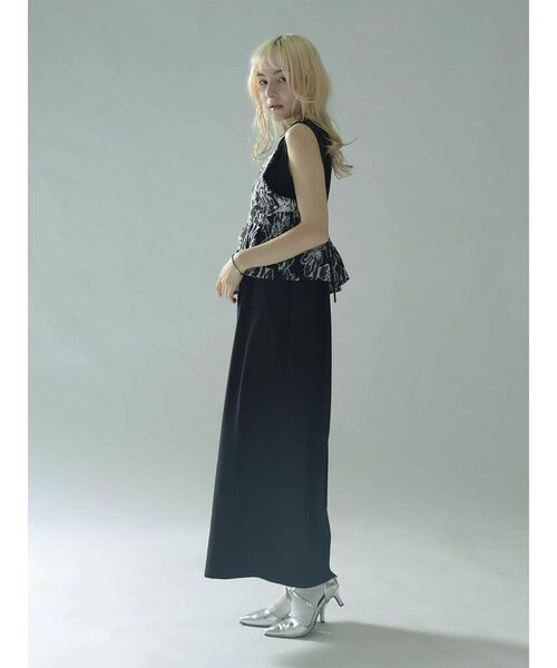 :ETHROF(イーサオブ)の「JACQUARD BUSTIRE SET DRESS(ワンピース・レディース・ブラック・MEDIUM)」の13枚目の写真
