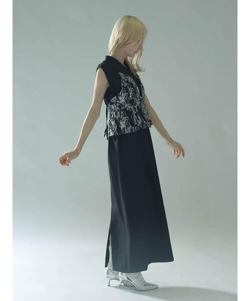 :ETHROF(イーサオブ)の「JACQUARD BUSTIRE SET DRESS(ワンピース・レディース・ブラック・MEDIUM)」の14枚目の写真