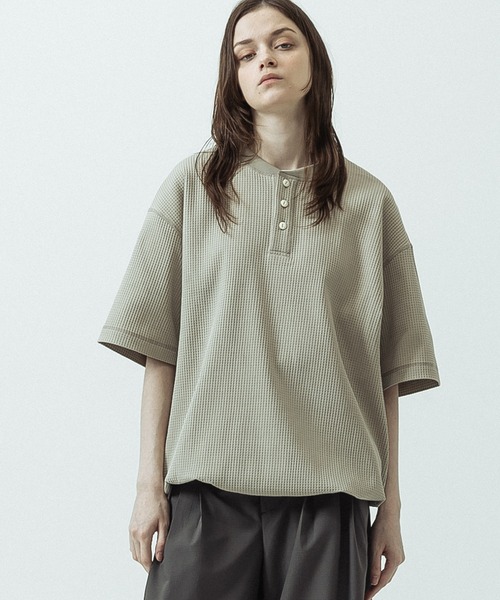 SLICK/スリック】Tech Thermal Drawstring Henley Neck/テックサーマル