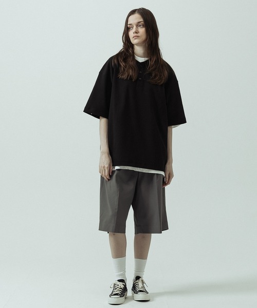 SLICK(スリック)の「【SLICK/スリック】Tech Thermal Drawstring Henley Neck/テックサーマルドローストリングヘンリーネックTシャツ(Tシャツ/カットソー・メンズ・サックスブルー/ブラック/スミクロ/グレイッシュベージュ・3/2/1)」の13枚目の写真