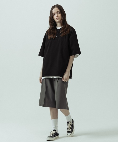 SLICK(スリック)の「【SLICK/スリック】Tech Thermal Drawstring Henley Neck/テックサーマルドローストリングヘンリーネックTシャツ(Tシャツ/カットソー・メンズ・サックスブルー/ブラック/スミクロ/グレイッシュベージュ・3/2/1)」の14枚目の写真