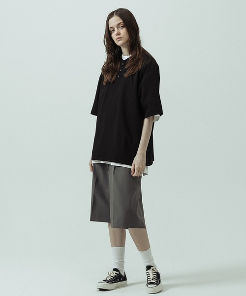 SLICK(スリック)の「【SLICK/スリック】Tech Thermal Drawstring Henley Neck/テックサーマルドローストリングヘンリーネックTシャツ(Tシャツ/カットソー・メンズ・サックスブルー/ブラック/スミクロ/グレイッシュベージュ・3/2/1)」の16枚目の写真