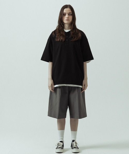 SLICK(スリック)の「【SLICK/スリック】Tech Thermal Drawstring Henley Neck/テックサーマルドローストリングヘンリーネックTシャツ(Tシャツ/カットソー・メンズ・サックスブルー/ブラック/スミクロ/グレイッシュベージュ・3/2/1)」の19枚目の写真