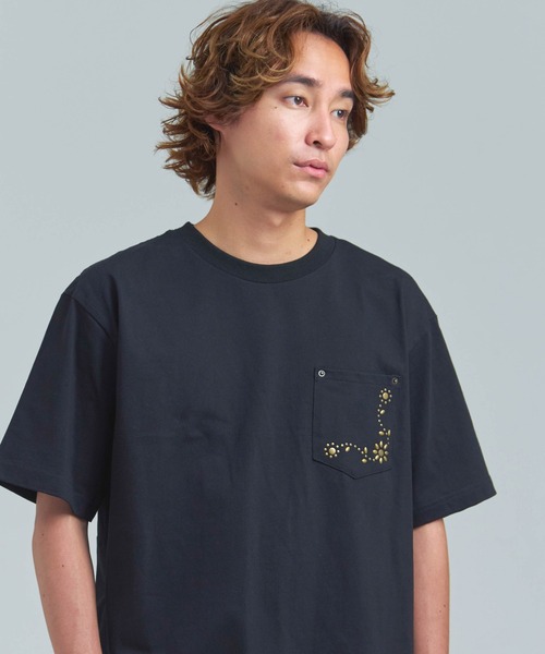 JACKROSE(ジャックローズ)の「JE STUDS POCKET TEE(Tシャツ/カットソー・メンズ・ブラック/ホワイト・M/L/XL)」の2枚目の写真