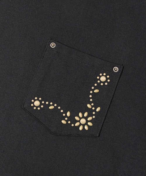 JACKROSE(ジャックローズ)の「JE STUDS POCKET TEE(Tシャツ/カットソー・メンズ・ブラック/ホワイト・M/L/XL)」の8枚目の写真
