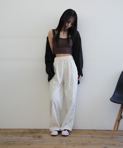 Kotoe(コトエ)の「ドット柄 タックワイドパンツ(その他パンツ・レディース・ホワイト/ブラック・FREE)」の21枚目の写真