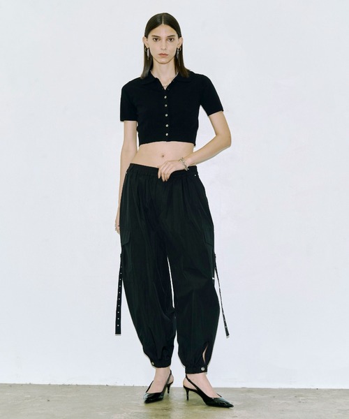 JOSE MOON（ジョゼムーン）の「VOLUME CARGO PANTS/ボリュームカーゴパンツ（カーゴパンツ・レディース・ブラック・38/36）」の8枚目の写真
