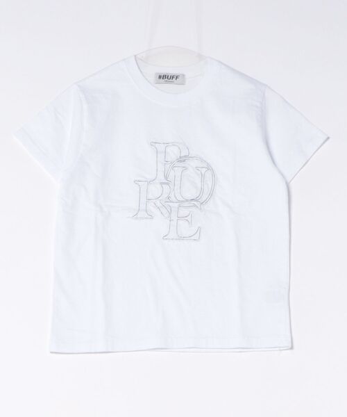 a.p.o.v.(エーピーオービー)の「a.p.o.v. クロップド丈ダメージワッペンY2KプリントTシャツ(レディース)(Tシャツ/カットソー・レディース・ホワイト/ブラック・ONESIZE)」の7枚目の写真