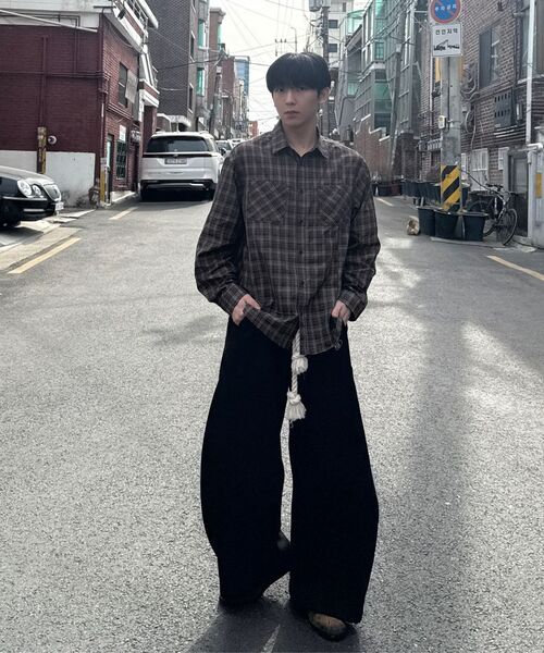 DESIRED(デシレッド)の「切り替えチェックシャツ-FASK5402B08(シャツ/ブラウス・レディース・ブラウン・MEDIUM/LARGE/X-LARGE)」の9枚目の写真